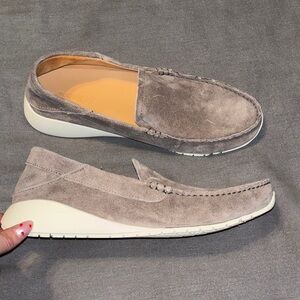 Olukai Ka’a Men's Suede Loafers in Taupe